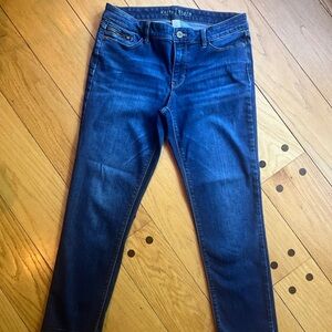 White House Black Market Dark Blue Cropped Jeans